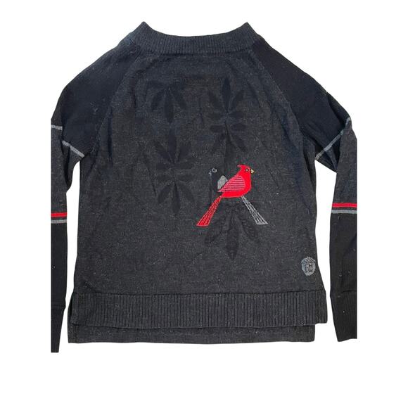 Smartwool Other - Smartwool Sweater Mens Medium Black Cardinal Bird Merino Wool Knit Outdoors Warm